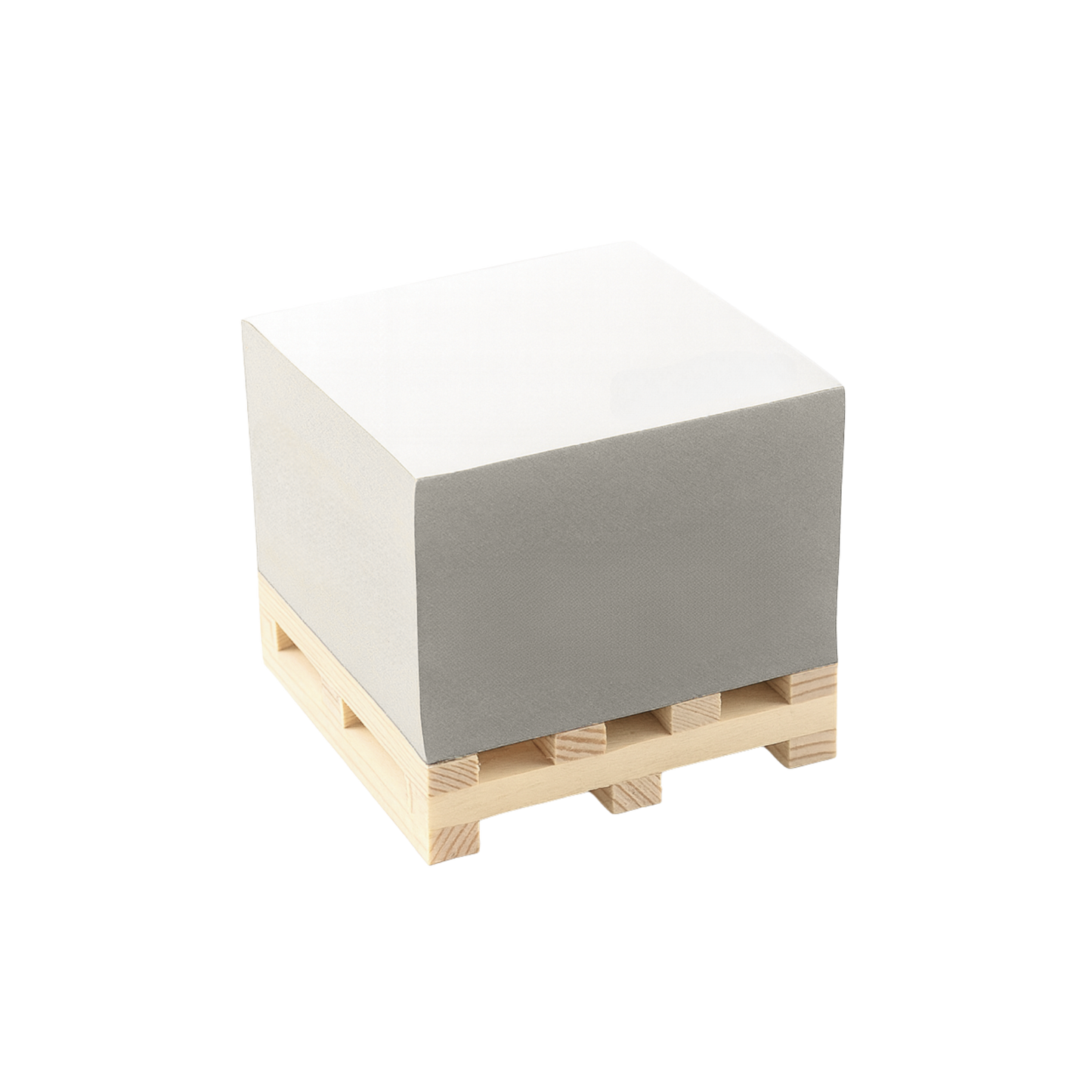 Office Memo Cube with Wooden Pallet