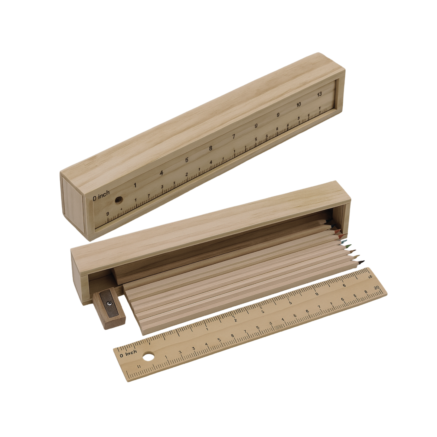 Office Ruler & Pencil Box