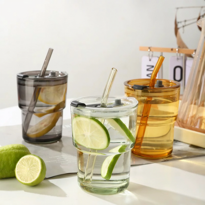 LeatherWrap Glass Cup