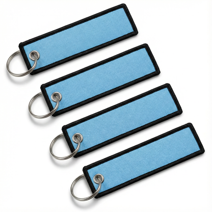 Embroidered Fabric Logo Keychain