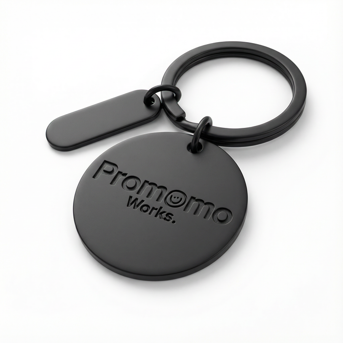 LaserEngrave Metal Logo Keychain