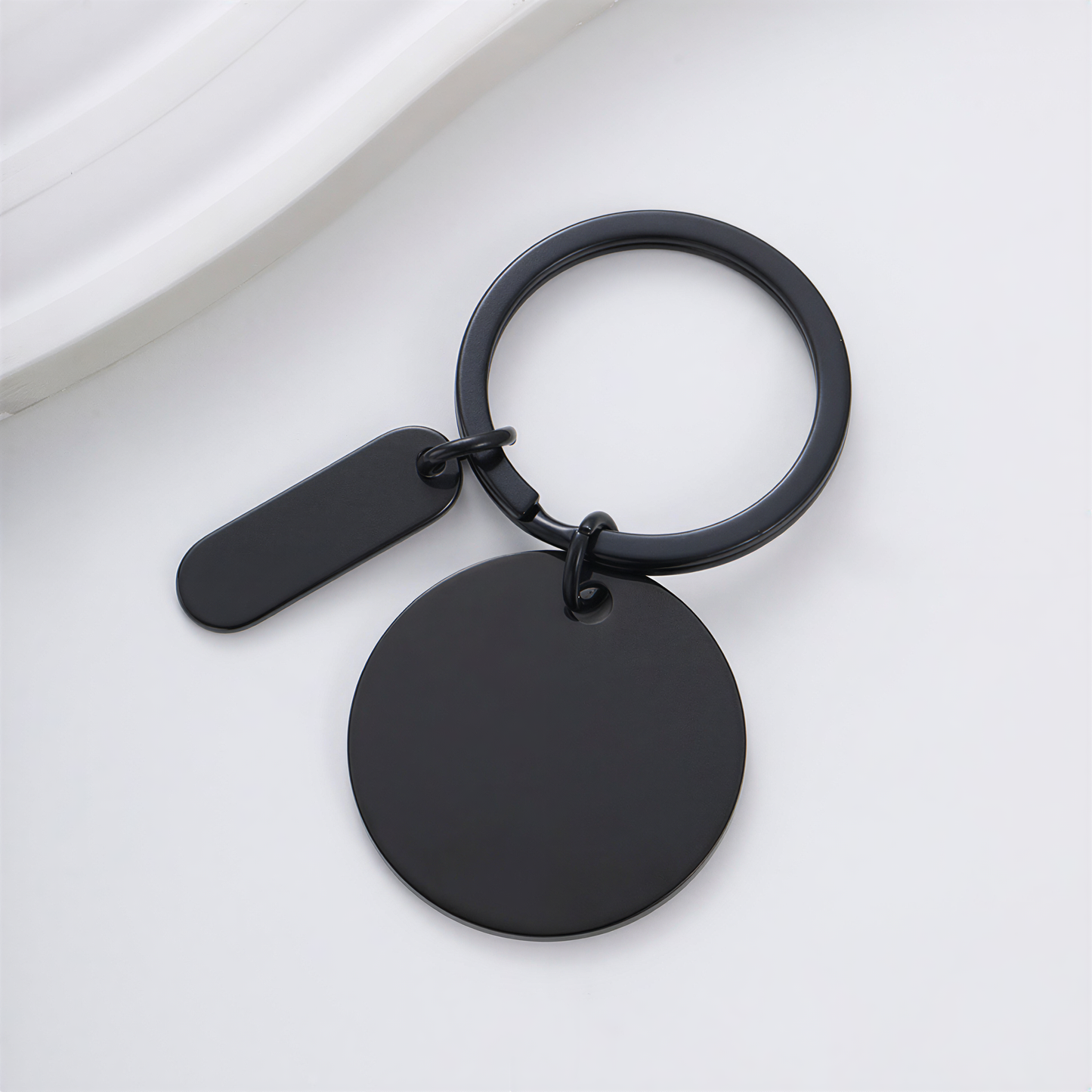 LaserEngrave Metal Logo Keychain