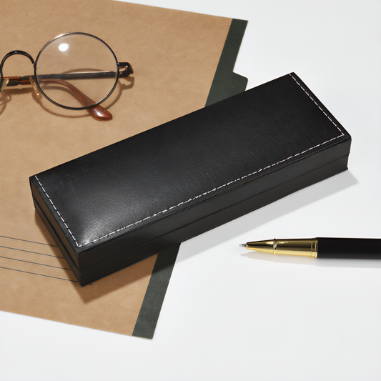 ElegantLeather Pen Box