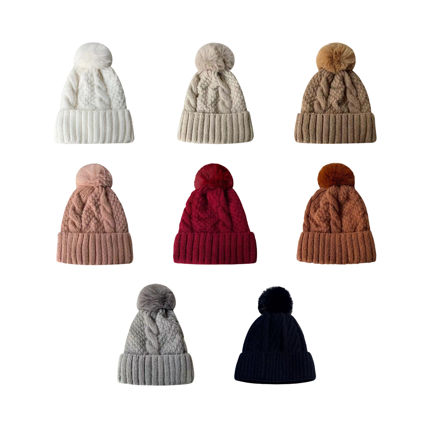 WarmWeave Pom Beanie