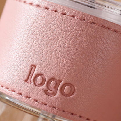 LeatherWrap Glass Cup