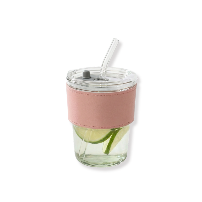 LeatherWrap Glass Cup